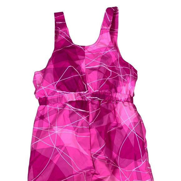 Obermeyer Kids Pink Snow Bib Pants Geometric Insulated I Grow Winter 8 - Picture 5 of 6